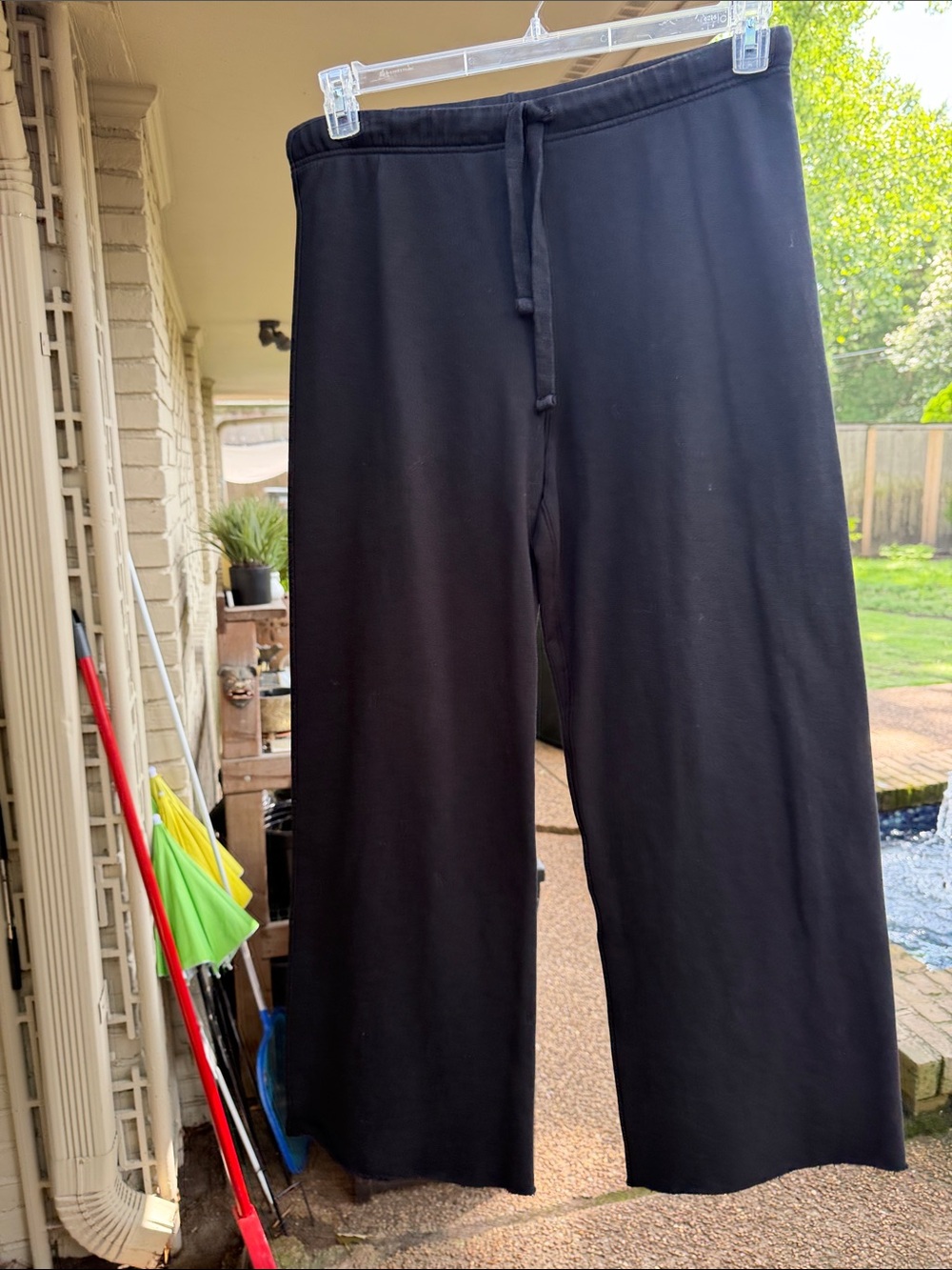 Frank & Eileen Black Cropped Wide-Leg Pants XL